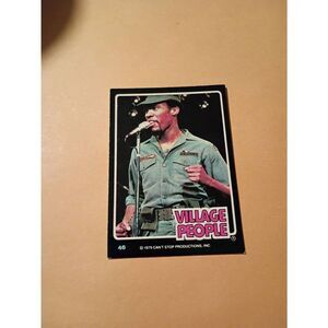 Vintage 1979 Village People Trading Card #46 Disco Era Vintage Music Collectible